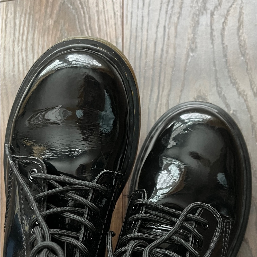 Dr. Martens Shiny Black Lace-Up Boots - Picture 16 of 16